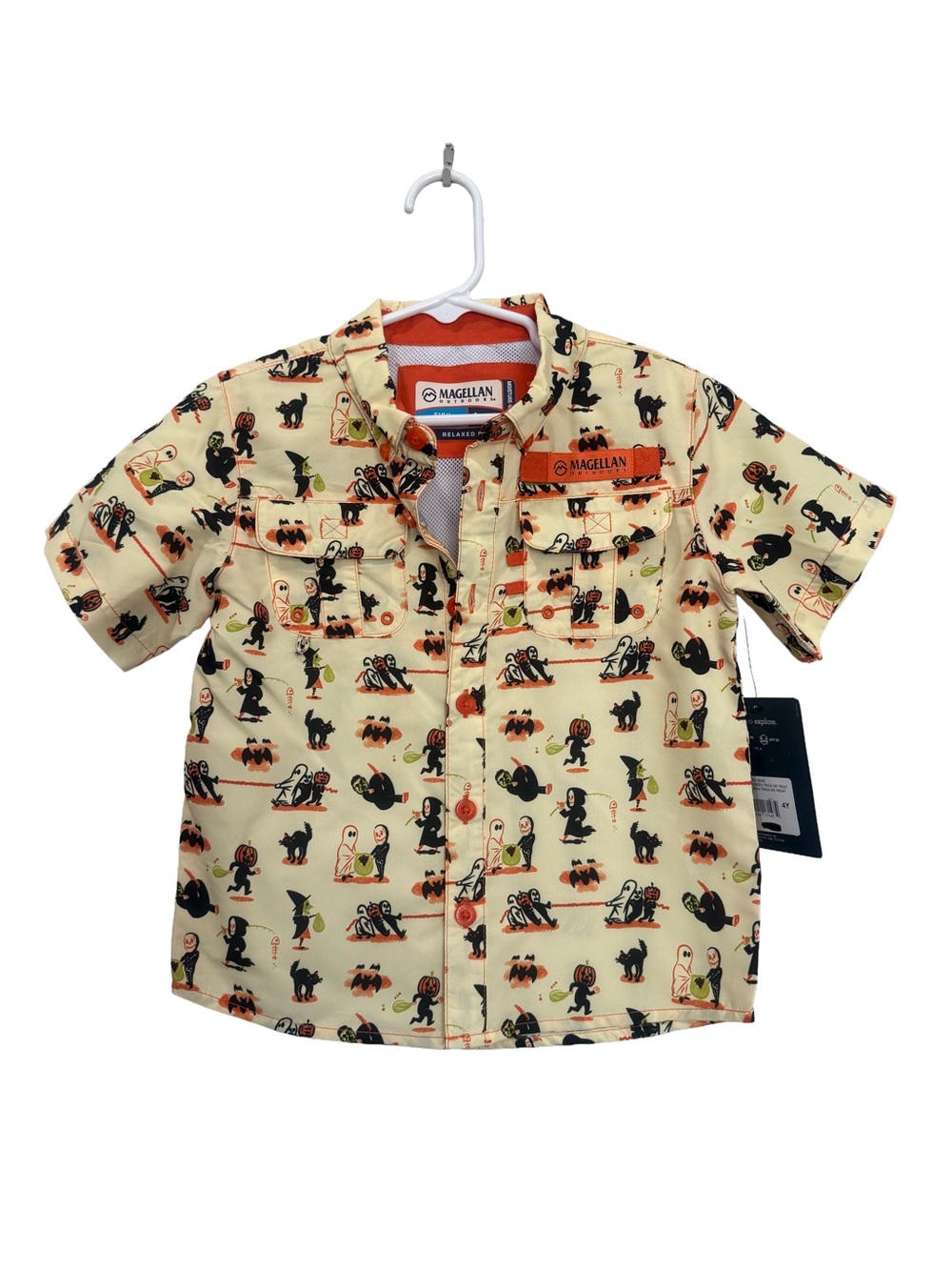 Magellan Outdoors Kids' Halloween Print Short Sleeve Shirt Boys Size 4